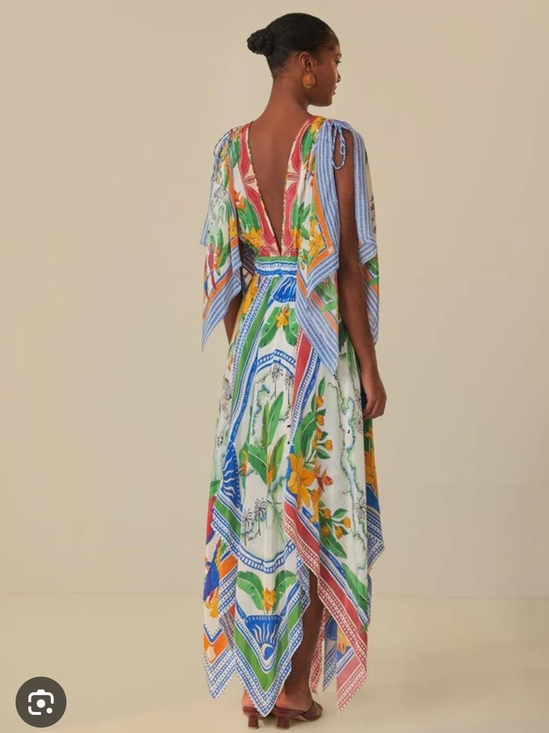 FARM Rio Dresses & Skirts - Farm Rio Tropical destination Scarf Dress Midi Dress - Multicolor